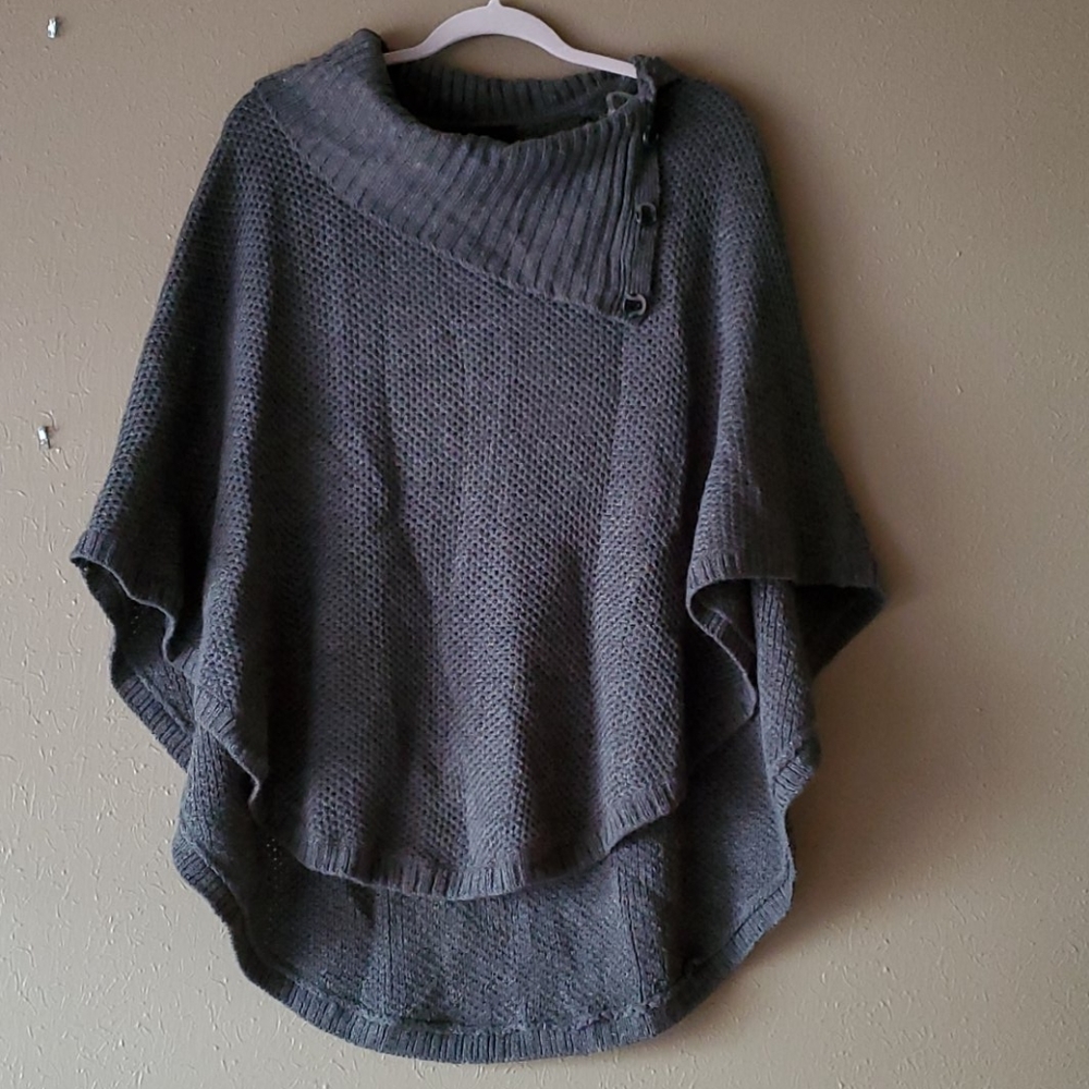 Grey ponchos sweater